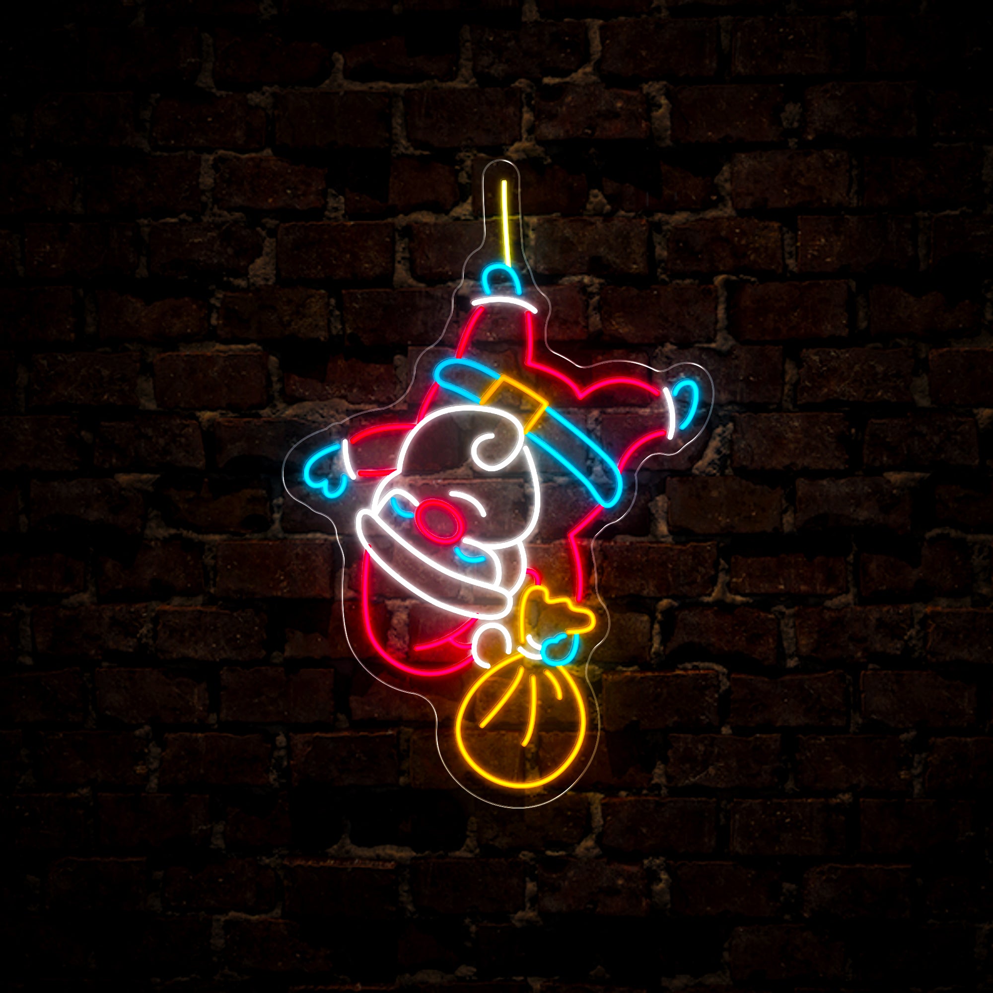 Christmas Santa  Hang Upside Led Neon Sign