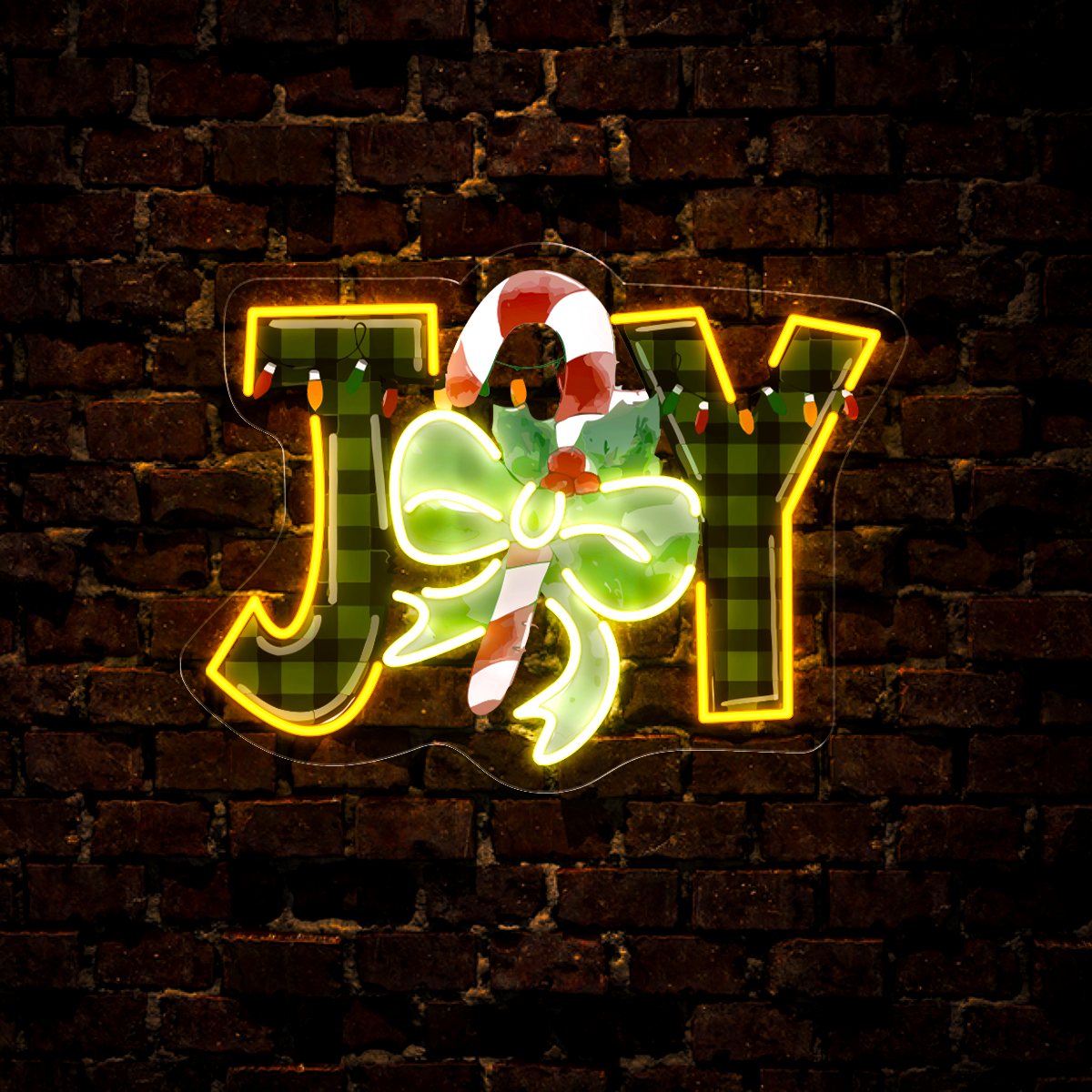 Merry Christmas Joy Artwork Led Neon Sign