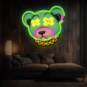 Dead Bear Cartoon Artwork Led Neon Sign - Reels Custom