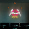 Diner Open 24H Neon Sign - Reels Custom