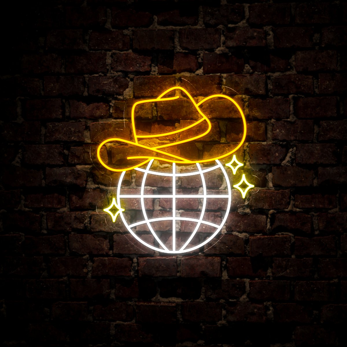 Disco Ball Cowboy Neon Sign - Reels Custom