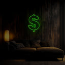Dollar Neon Sign - Reels Custom