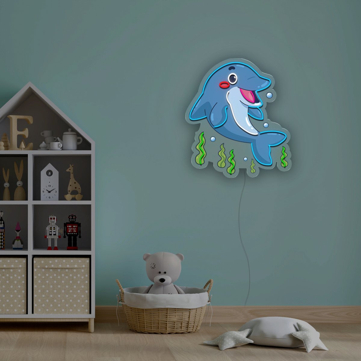 Dolphin Artwork Led Neon Sign - Reels Custom