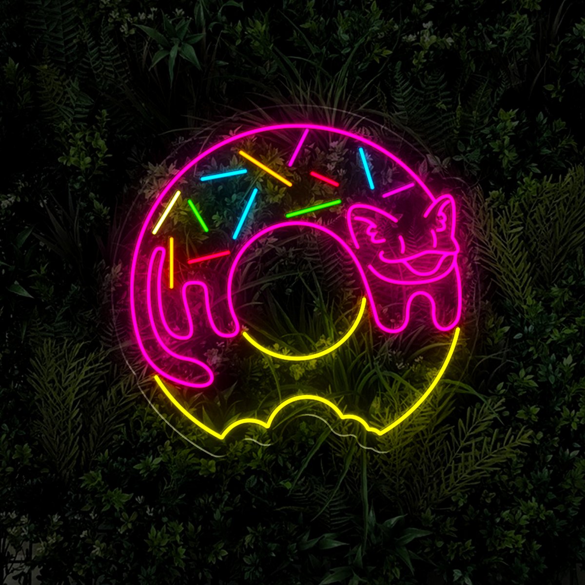 Donut Cat Neon Sign - Reels Custom
