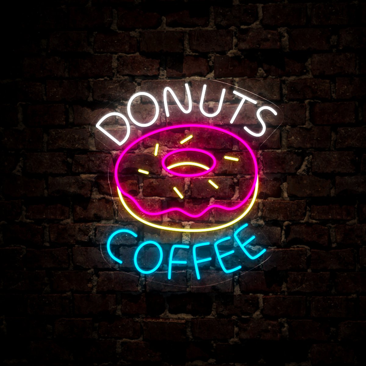 Donut Coffee Neon Sign - Reels Custom