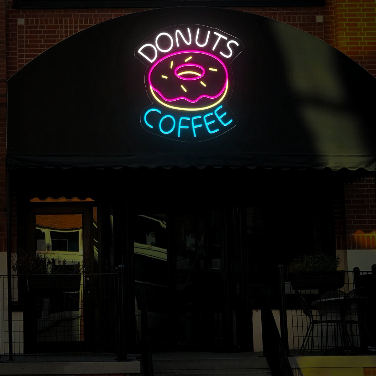 Donut Coffee Neon Sign - Reels Custom