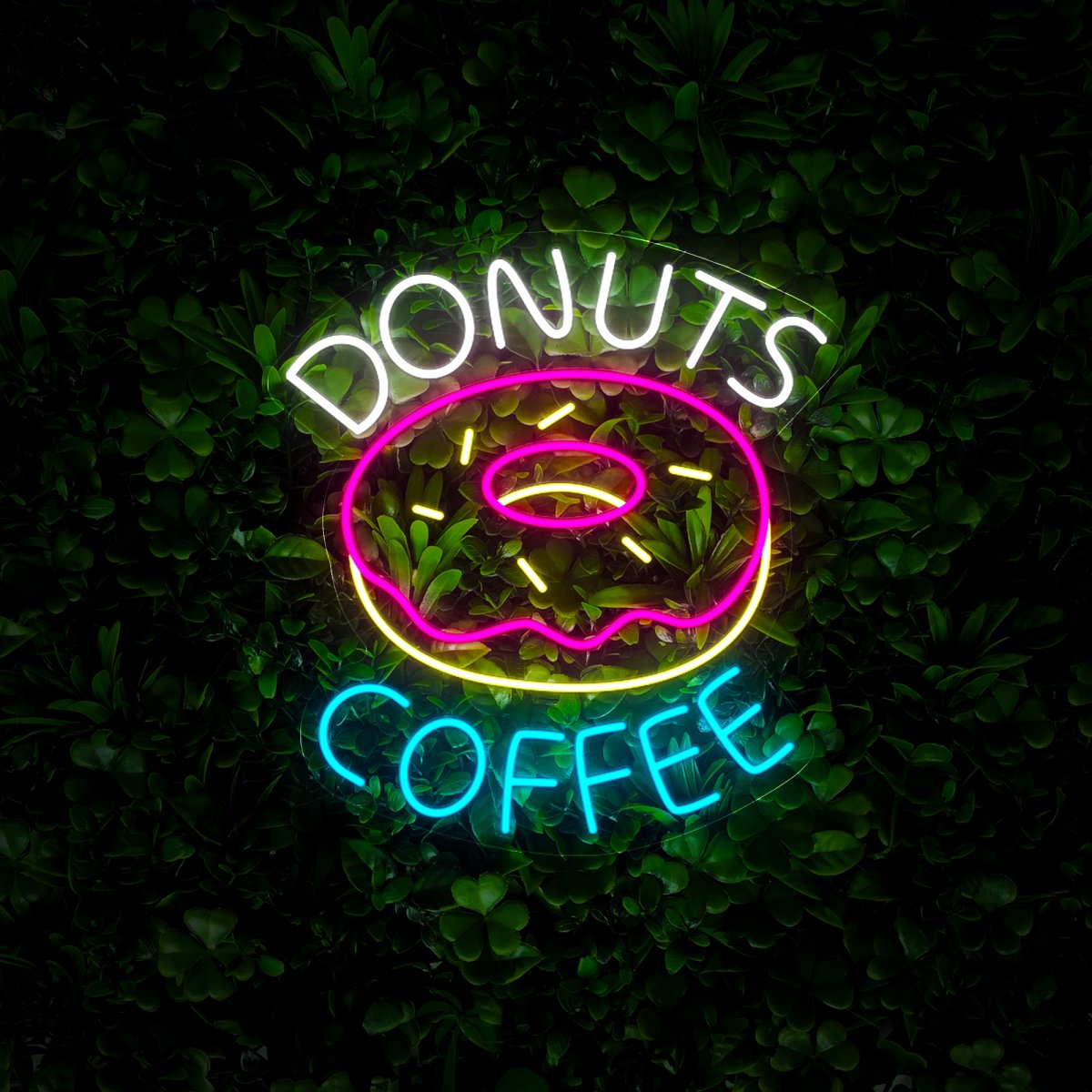 Donut Coffee Neon Sign - Reels Custom