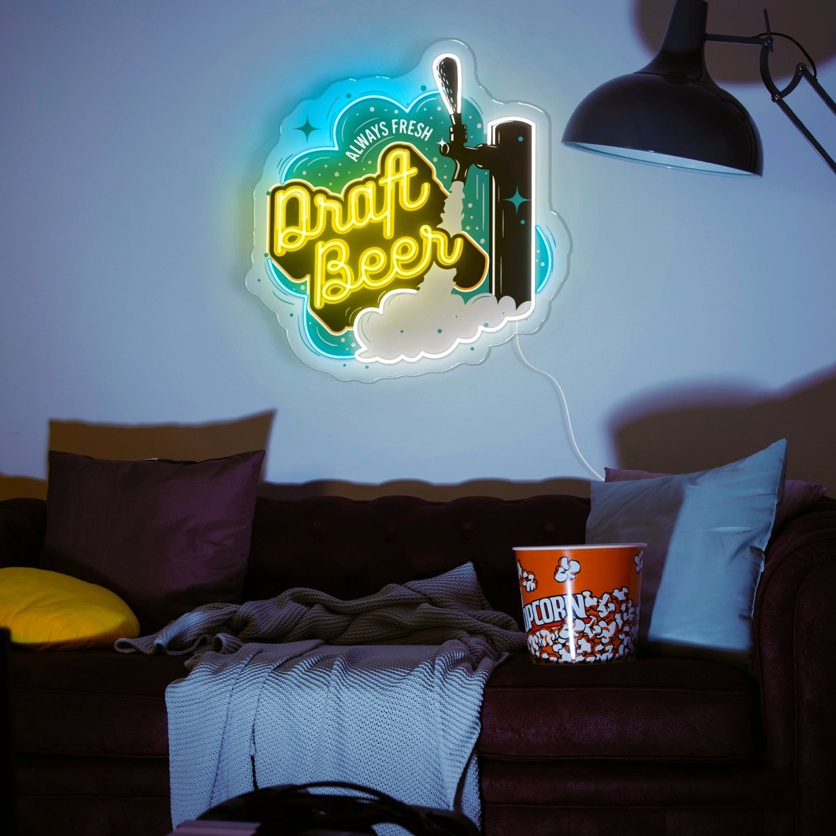 Draft Beer Artwork Led Neon Sign - Reels Custom