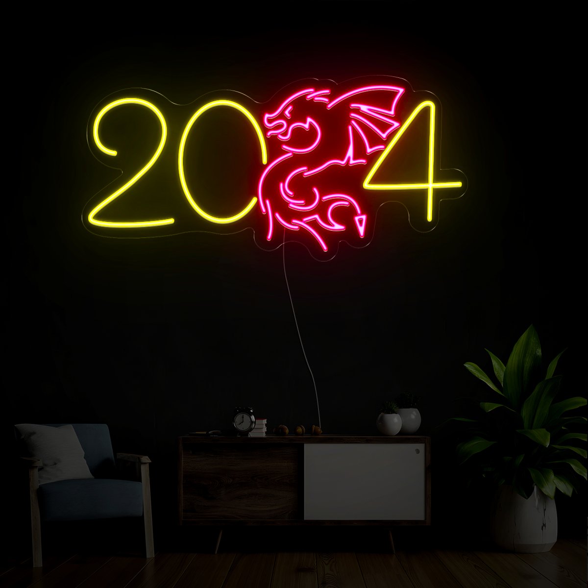 Dragon 2024 Neon Sign - Reels Custom