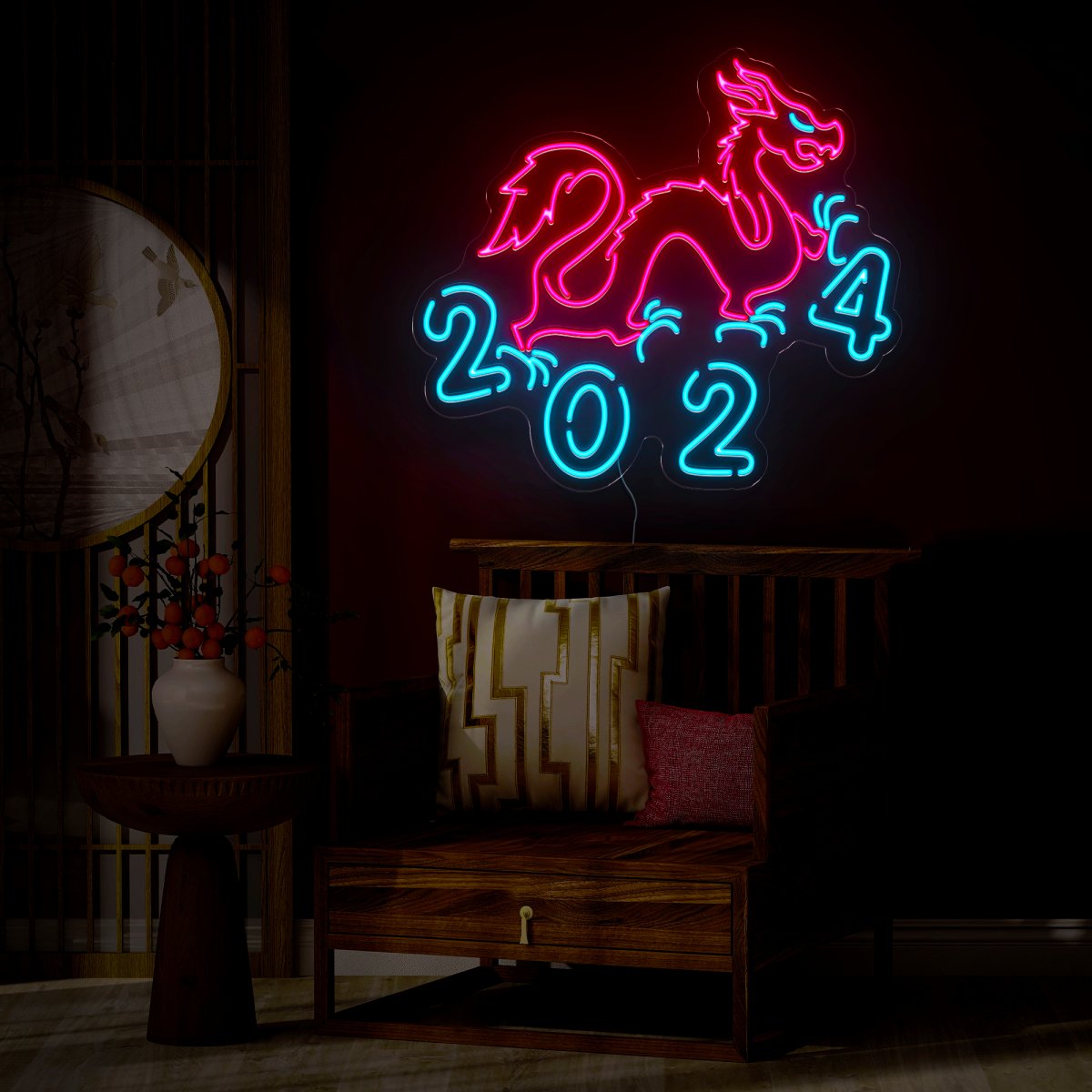 Dragon 2024 Neon Sign - Reels Custom