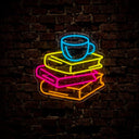 Drink Coffee And Read Good Books Neon Sign - Reels Custom