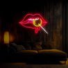 Dripping Lips Neon Sign - Reels Custom