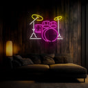 Drum Music Instrument Led Neon Sign - Reels Custom