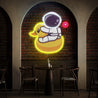 Duck Astronaut Space Artwork Led Neon Sign - Reels Custom