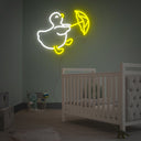 Duck With Umbrella Animals Neon Sign - Reels Custom
