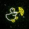 Duck With Umbrella Animals Neon Sign - Reels Custom