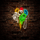 Dumbbells ice - cream Artwork Led Neon Sign - Reels Custom