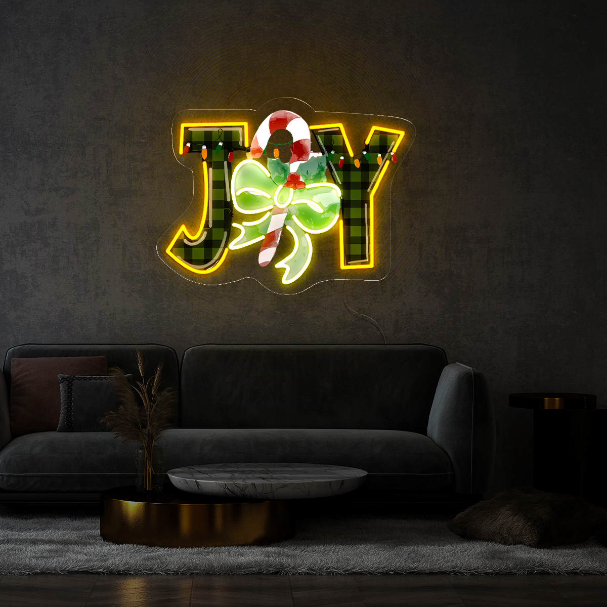 Merry Christmas Joy Artwork Led Neon Sign