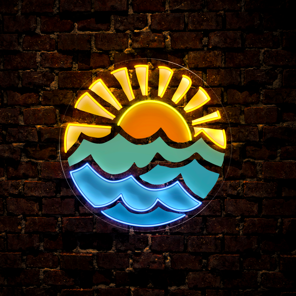 Summer Sunrise Artwork Led Neon Sign