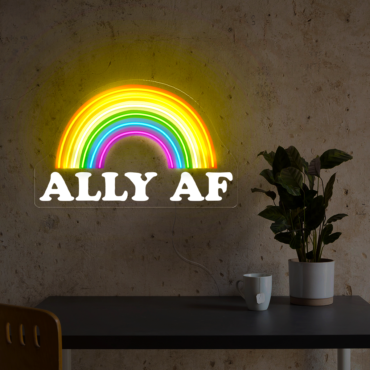 LGBT Ally AF Pride Artwork Led Neon Sign