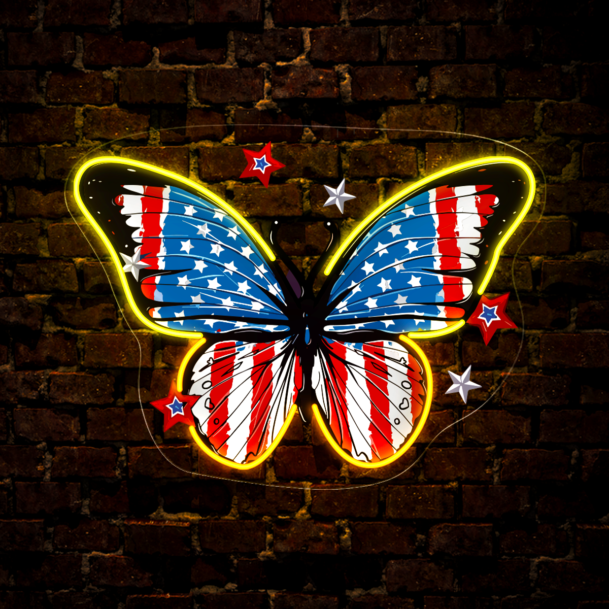 American Butterfly Artwork Led Neon Sign