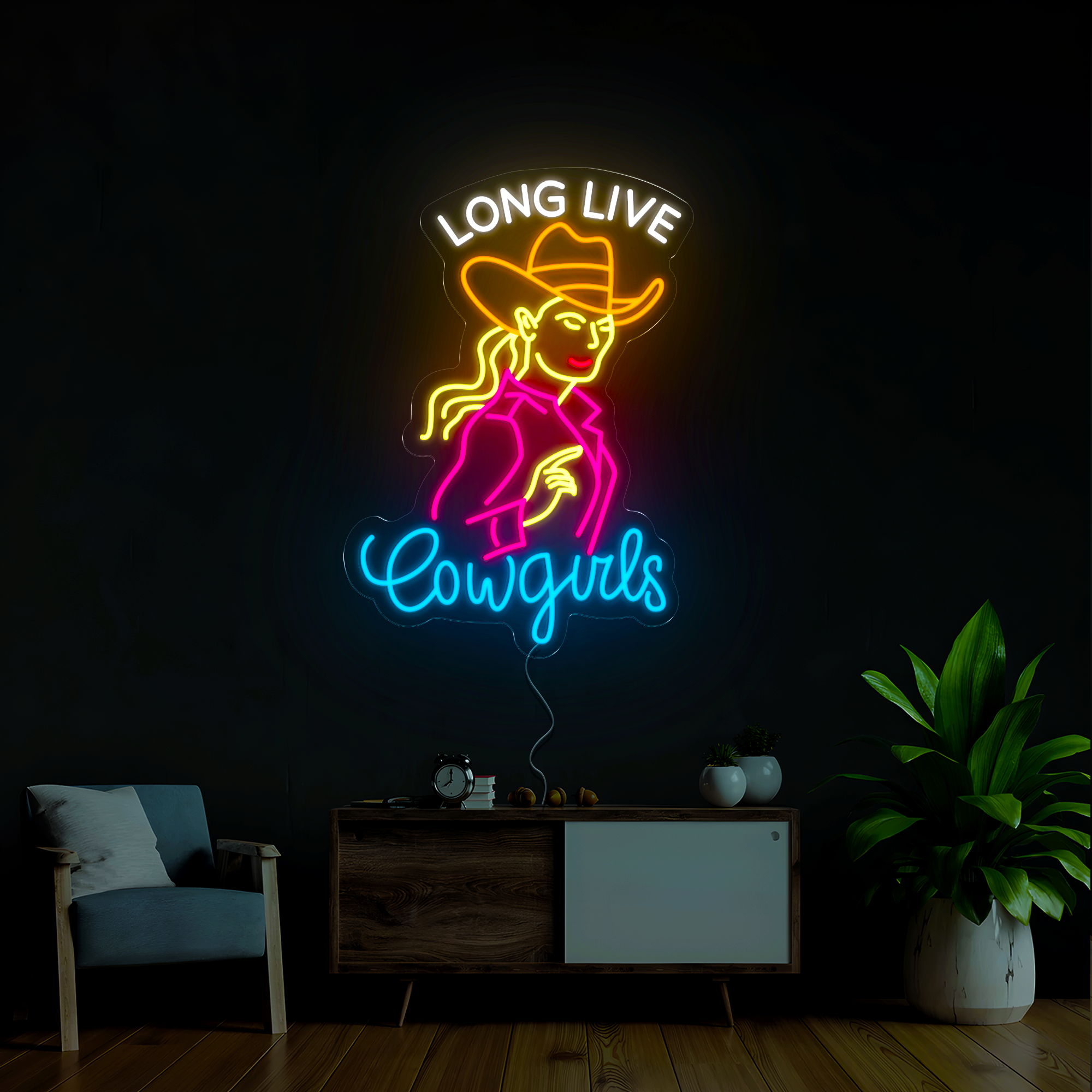 Long Live Cowgirls Led Neon Sign