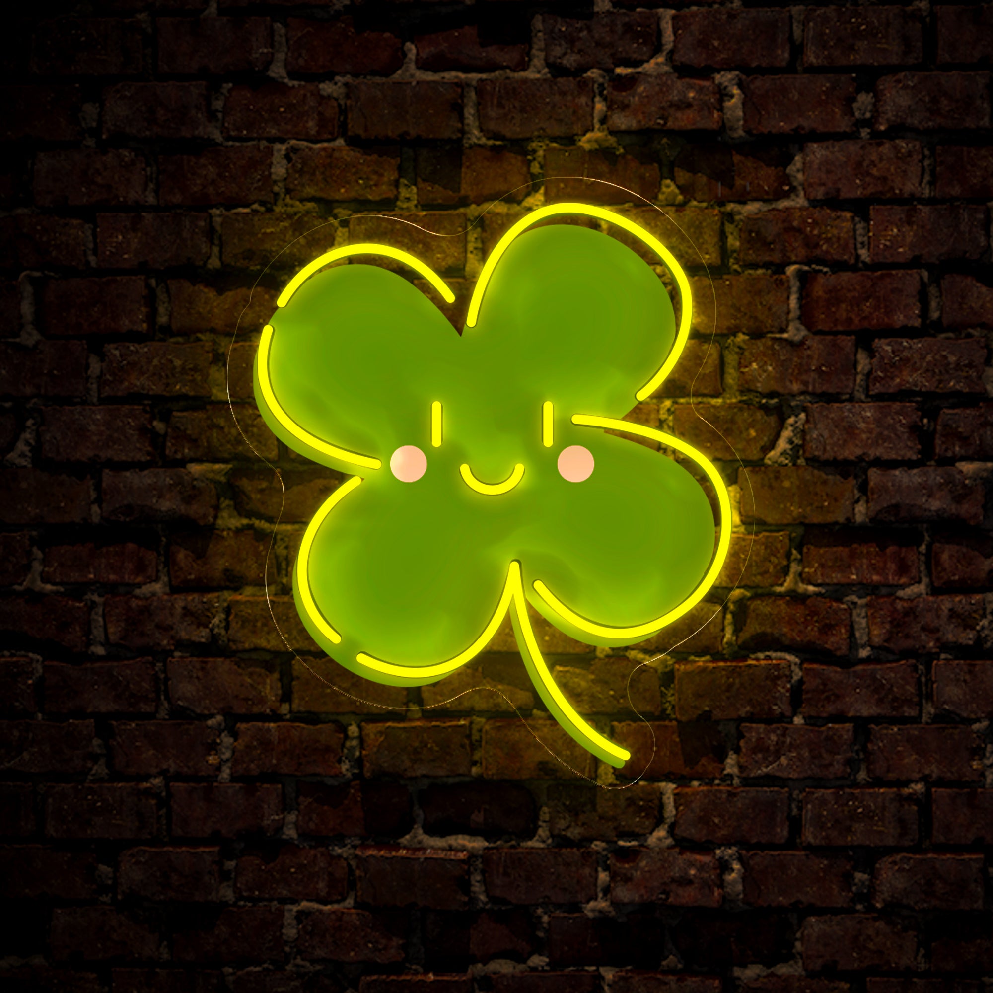 Four Leaf Clover Artwork Led Neon Sign