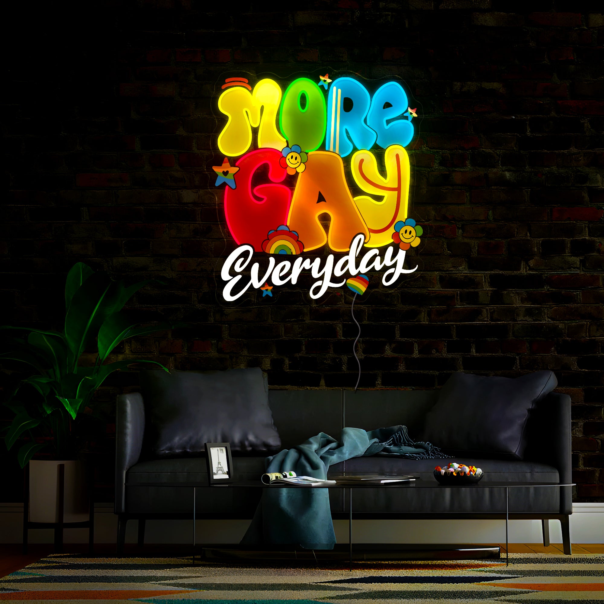 LGBT More Gay Everyday Artwork Neon Sign