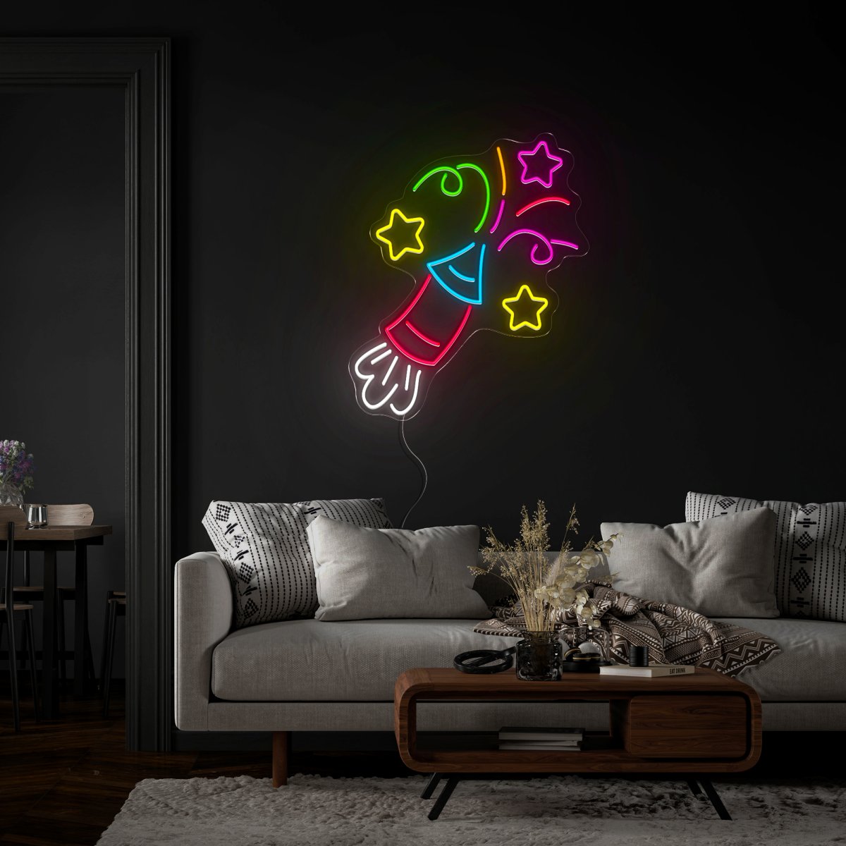 Festive Firework Neon Sign - Reels Custom