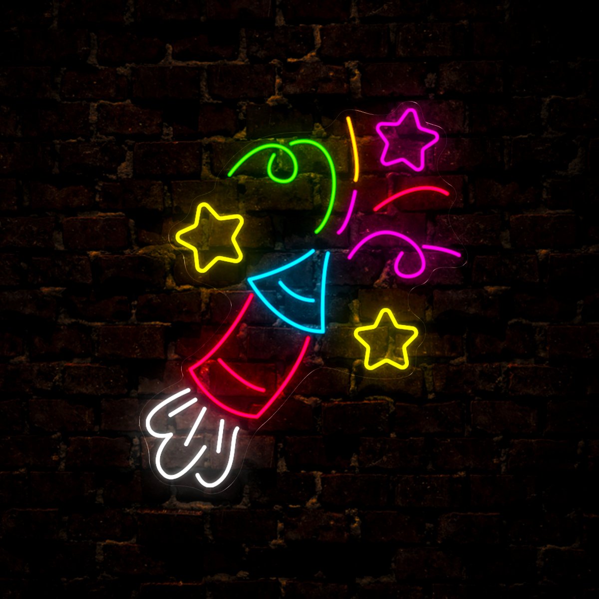 Festive Firework Neon Sign - Reels Custom