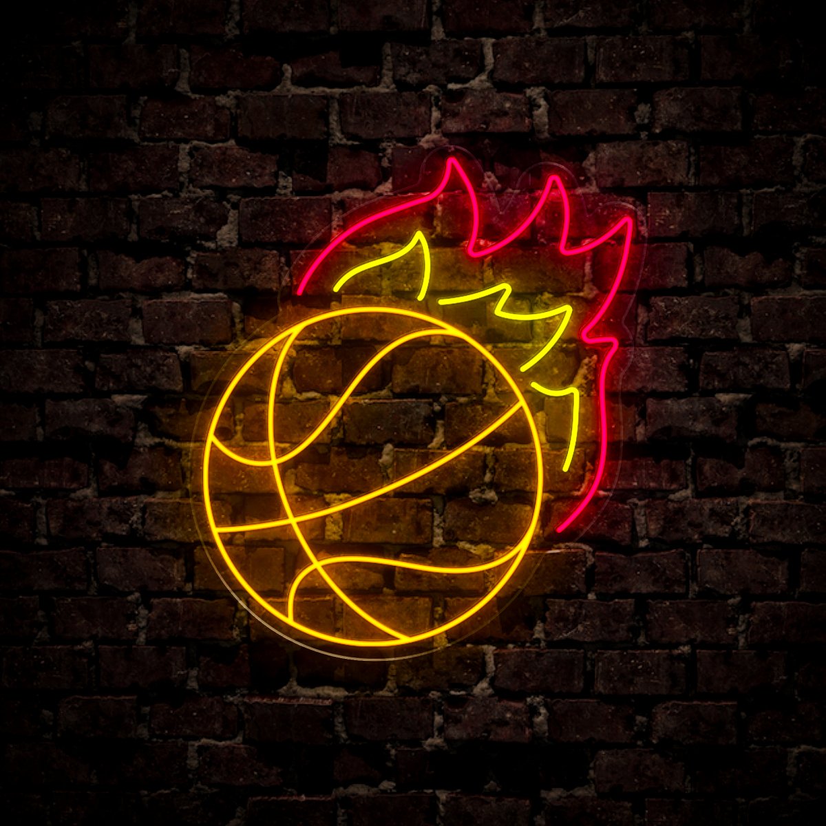 Fire Basketball Neon Sign - Reels Custom