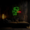 Fire Breathing Cute Cartoon Dinosaur Neon Sign - Reels Custom