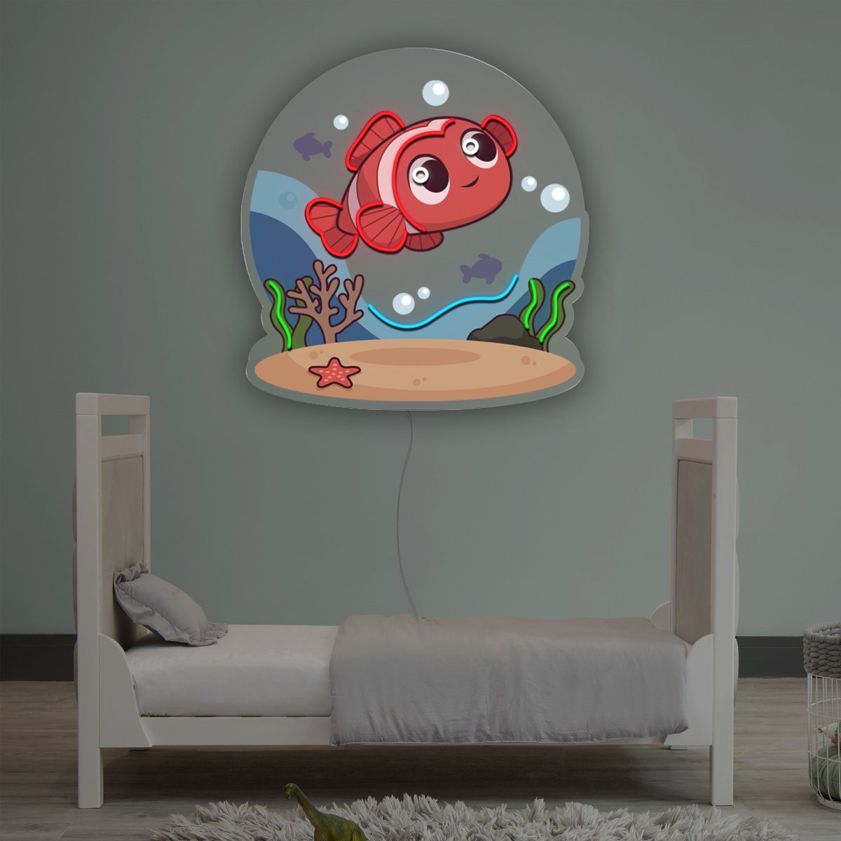 Fish Artwork Led Neon Sign - Reels Custom