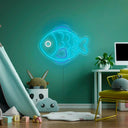Fishy Friend Blue Neon Sign - Reels Custom