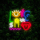Five Senses Of Human Neon Sign - Reels Custom