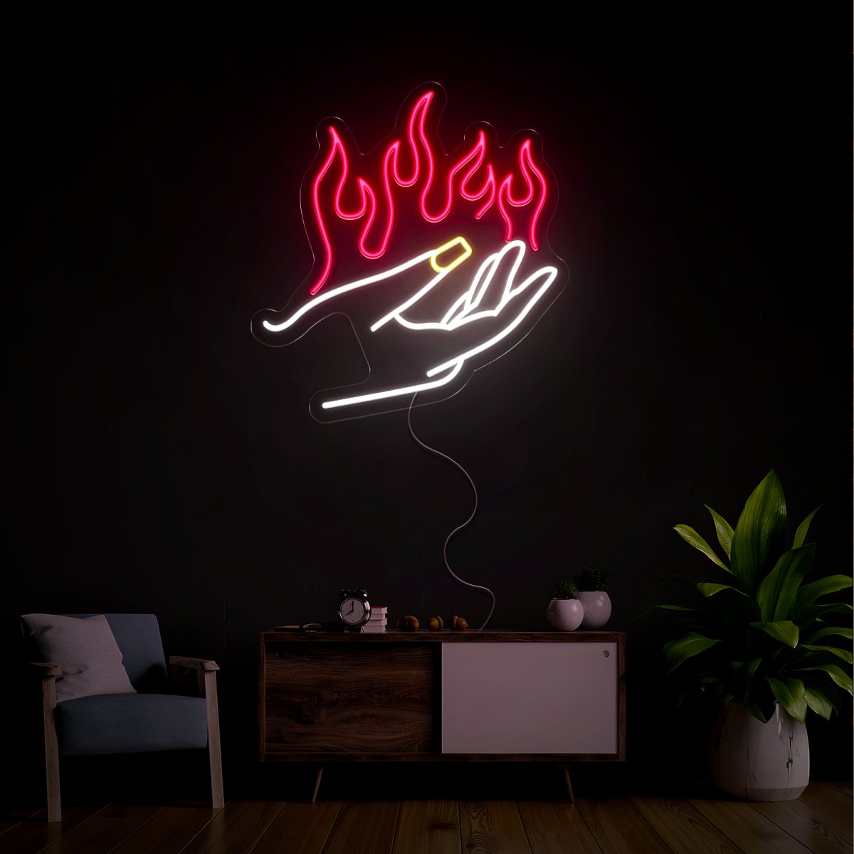 Flame Neon Sign - Reels Custom