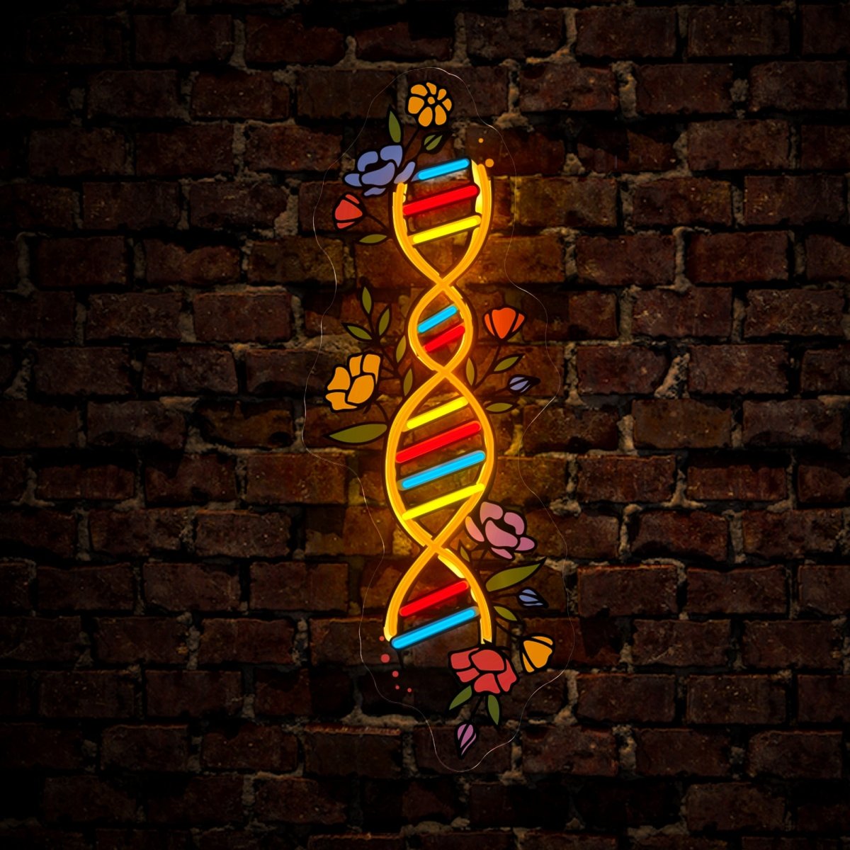 Floral DNA Artwork Neon Sign - Reels Custom