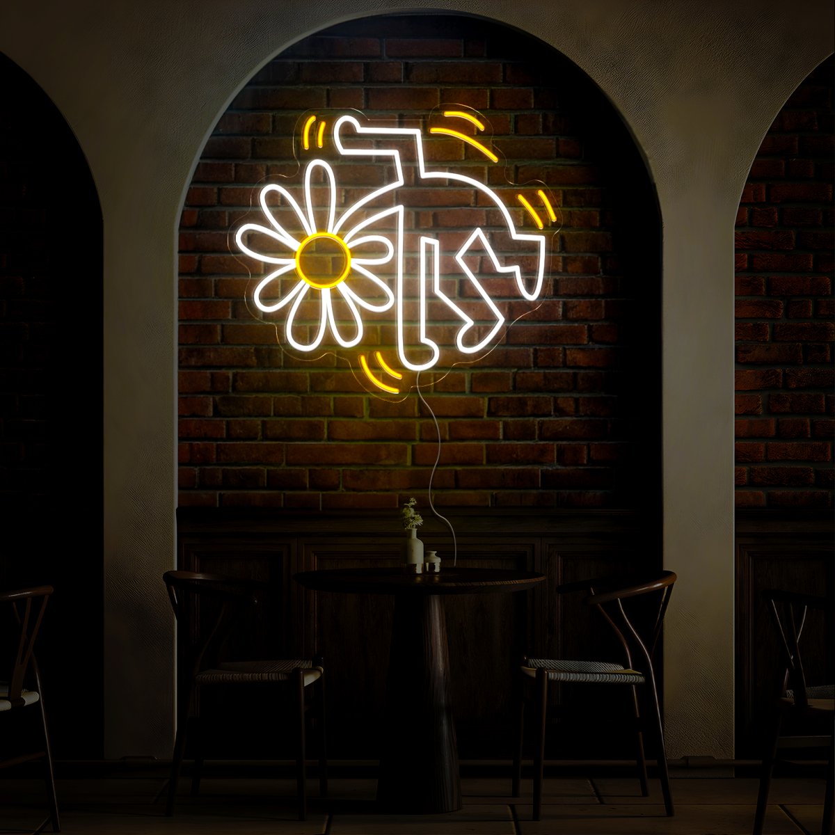 Flower Head Neon Sign - Reels Custom