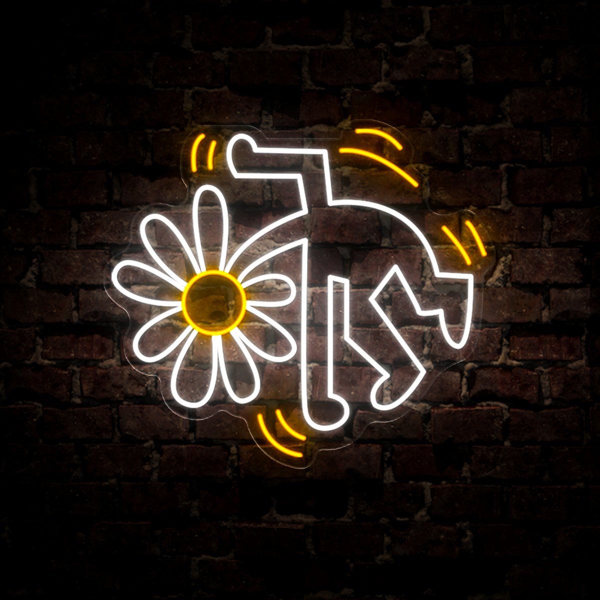Flower Head Neon Sign - Reels Custom