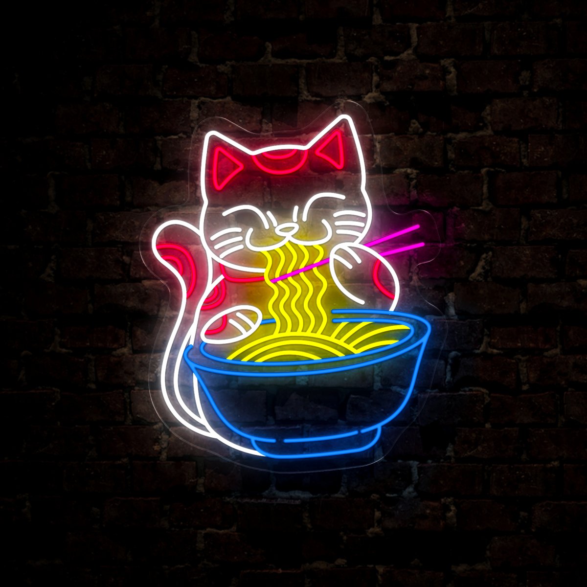 Fortune Ramen Cat Neon Sign - Reels Custom