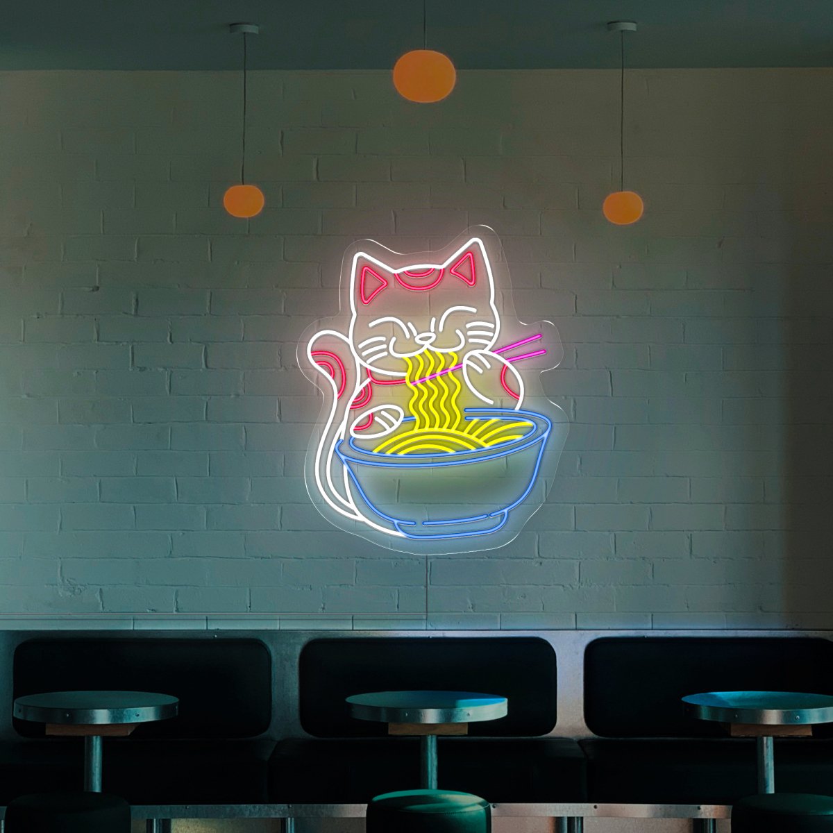 Fortune Ramen Cat Neon Sign - Reels Custom