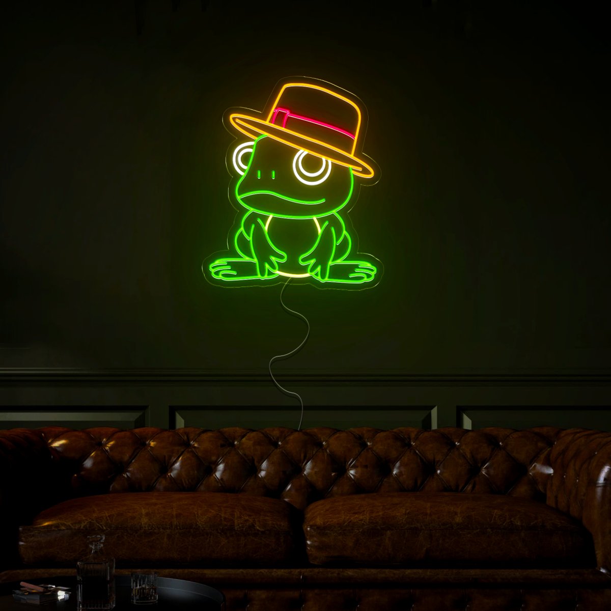 Frog With Cowboy Hat Neon Sign - Reels Custom