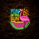 Fun In The Sun Artwork Neon Sign - Reels Custom