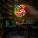 Fun In The Sun Artwork Neon Sign - Reels Custom