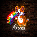 Funny Dog Rainbow Pride Artwork Neon Sign - Reels Custom