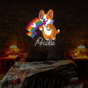 Funny Dog Rainbow Pride Artwork Neon Sign - Reels Custom
