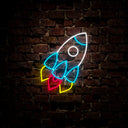 Funny Flying Rockets UFO Neon Sign - Reels Custom