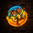 Funny Monkey Banana Artwork Led Neon Sign - Reels Custom