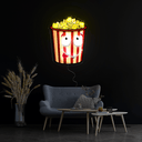 Funny Popcorn Artwork Neon Sign - Reels Custom