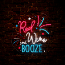 Funny Red Wine And Booze Neon Sign - Reels Custom